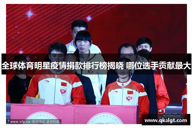 全球体育明星疫情捐款排行榜揭晓 哪位选手贡献最大